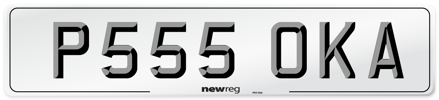 P555 OKA Number Plate from New Reg